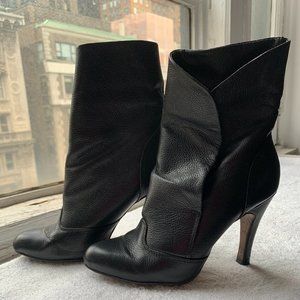 REPORT Black Leather Booties - Women | Color: Black | Size: 6.5